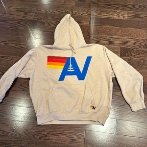 Aviator nation tan coloured size large hoodie in perfect condition.
